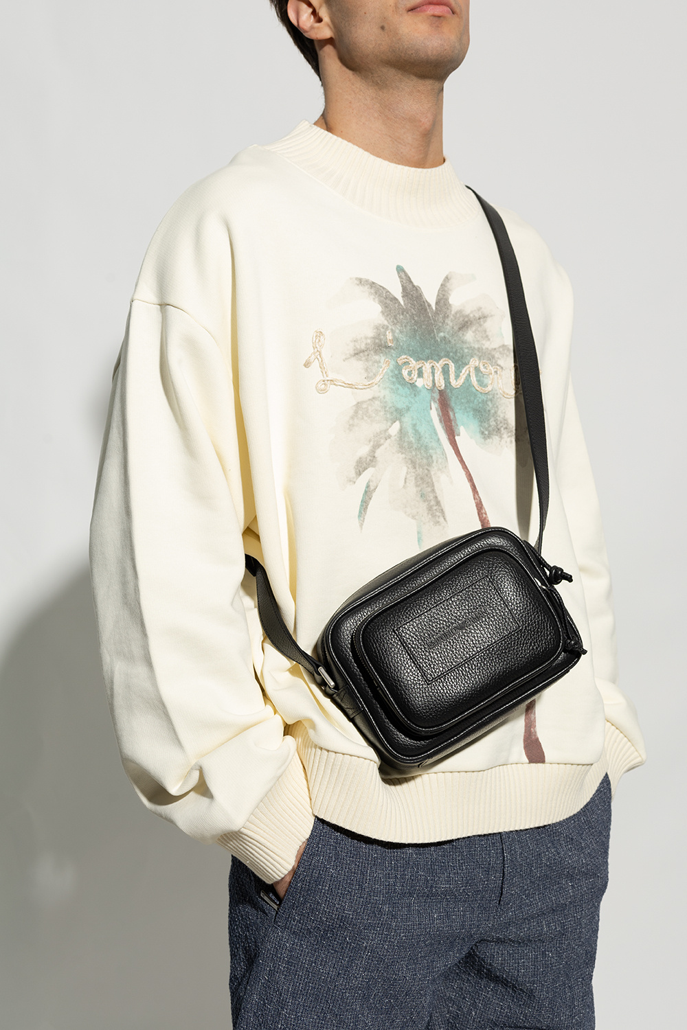 Black Leather shoulder bag Emporio Armani - Vitkac Canada